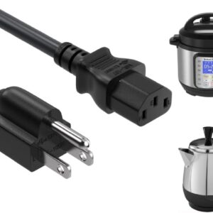 [UL Listed] Replacement Power Cord - 3.3FT Power Cable for Farberware Percolator Coffer Maker FCP240 FCP280, Cuisinart Percolator PRC-12, Instant Pot, Electric Pressure Cooker and More Home Appliances