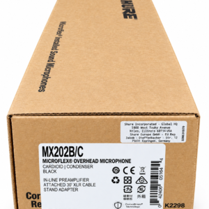 Shure MX202B/C Microflex Black Cardioid Overhead Condenser Microphone