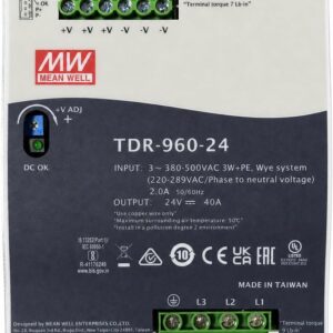 Mean Well TDR-960-24 24V 40A 960W 3-Phase DIN Rail Power Supply