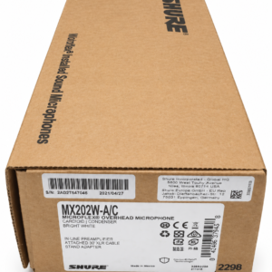 Shure MX202W-A/C Microflex White Cardioid Overhead Condenser Microphone