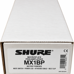 Shure MX1BP Microflex Battery Phantom Preamplifier TA4F to XLR with Mute